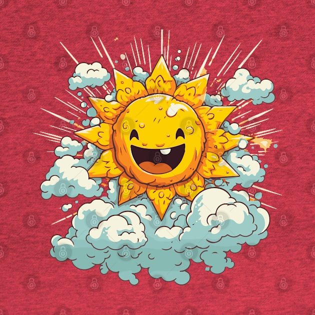 Happy Kawaii Sun. Smiling Sun by tatadonets